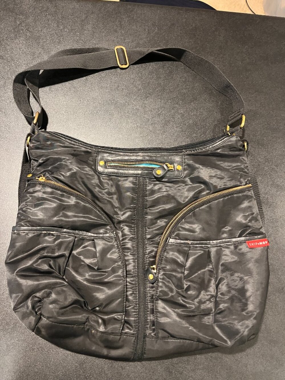 Skip Hop black diaper bag Cross body